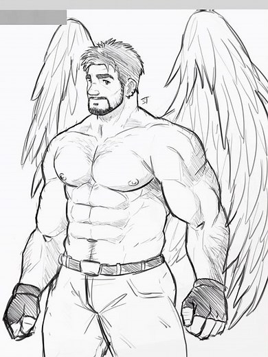 Angel Muscle Growth Animation