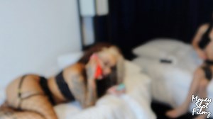 These baddies invited me over to their lingerie party and we made a sextape! 😱 3 petite teens getting super freaky! 😈 #moneyshotfilmz