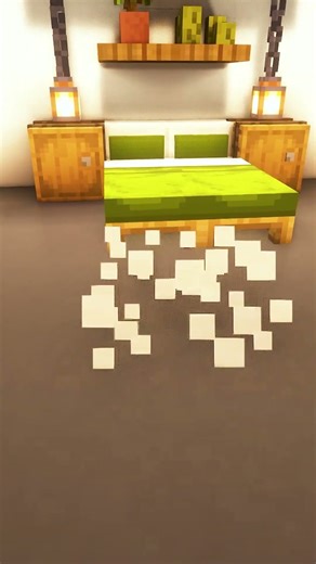 How To Make Realistic Bed Design İn Minecraft #minecraft #minecraftshorts