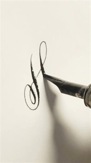 Perfect copperplate letter म Ma, every time, how to write म Ma #satisfying #calligraphy #lettering