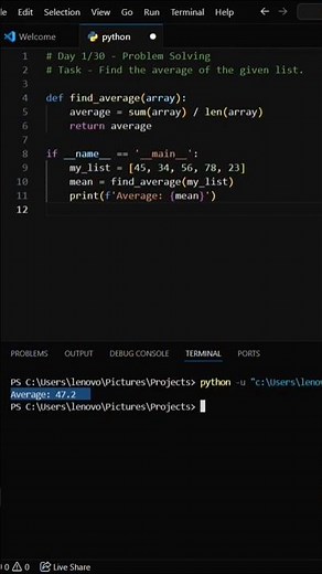 Problem Solving Practice Day 1/30 | Python programming