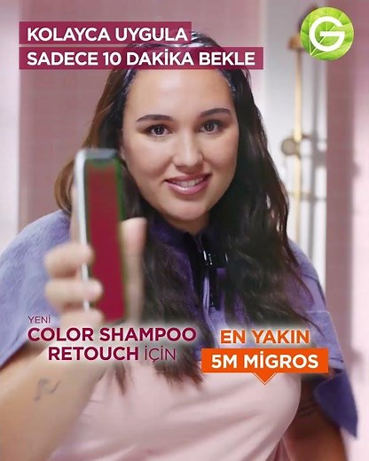 Root coloring is as easy as shampooing with the new Garnier Color Shampoo Retouch!