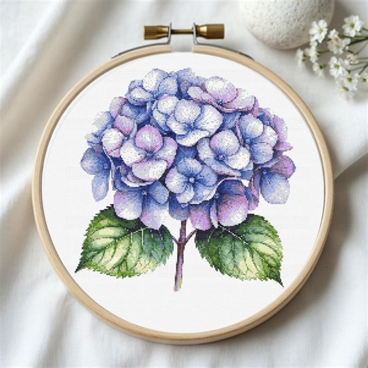 Hydrangea Cross Stitch Pattern: Inspiration From Nature (PDF Download) - Etsy UK