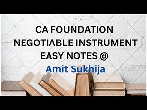 NEGOTIABLE INSTRUMENT CA FOUNDATION