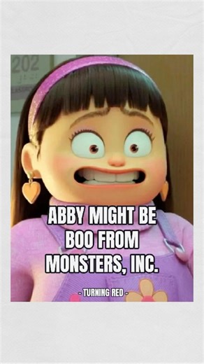 No one realizes Abby is actually Boo from Monster Inc.#turningred #minsterinc