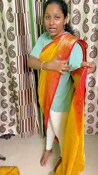 PERFECT SAREE PALLU DRAPING TRICK ✅ FOR BEGINNERS #sareepleatingandfolding #sareedrapetricks #saree