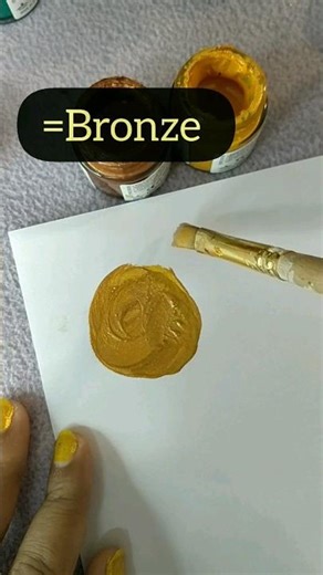 How to make Bronze acrylic colour #howto #acrylic #bronze #colors #shorts #subscribe
