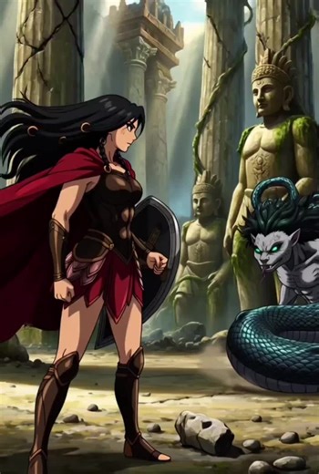 Amazon Queen Hippolyta Enters the Lair of the Gorgon Medusa ⚔️🐍👑When darkness begins spreading across the ancient lands, the fearless Amazon queen Hippolyta rises to face the terrifying Gorgon Medusa. With warriors already turned to stone, Hippolyta enters the ruined temple alone, spear in hand and eyes filled with courage. This battle is more than survival—it’s a fight to stop the curse of darkness from swallowing the world. #Hippolyta #Medusa #GreekMythology #AmazonWarrior #MythicBattle