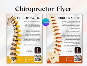 Chiropractor Flyer Canva Template - A4 Size, Editable & Professional - Etsy