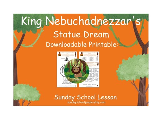 King Nebuchadnezzar's Statue Dream | Sunday School Lesson | Children's Church | Youth Group | Printable Bible Activity - Etsy