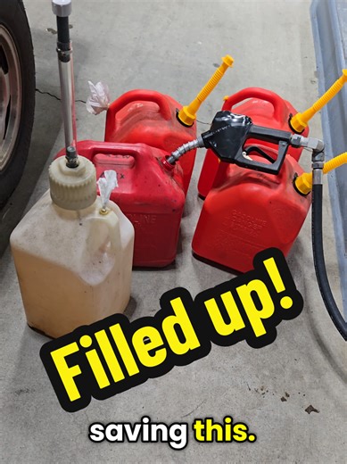 Filling up!!! Make sure you guys are keeping your tanks full, and any other tanks ya got just incase🙃 i use stabil so it keeps gas fresh for 24 months. Super cheap for a gallon that lasts hundred of gallons!! #Gas #FuelStabilizer #Prep
