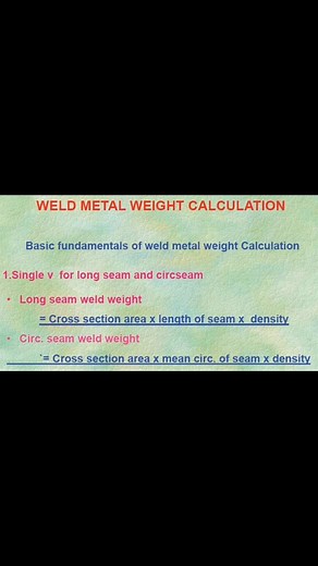 https://www.weldfabworld.com/weld-consumable-calculation/ Welding consumable calculation involves determining the volume and then the weight of weld metal needed, accounting for joint geometry, material density, and the deposition efficiency of the welding process. The process starts with calculating the weld's cross-sectional area using joint dimensions, multiplying by weld length to find the volume, and then converting volume to weight using the specific gravity of the filler metal. Finally, t