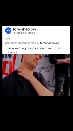 an example of foreshadowing.