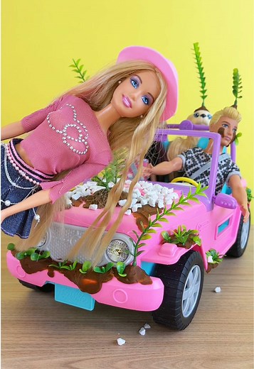 Barbie and Ken's Fun Car Adventure with Toys