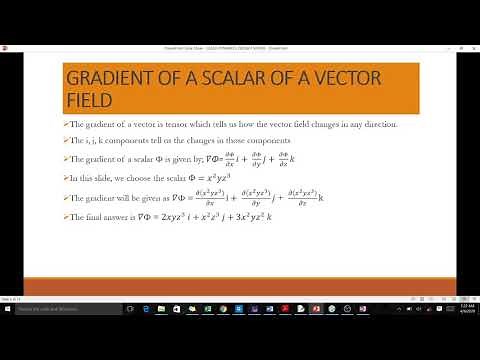 Gradient of a scalar of a vector field