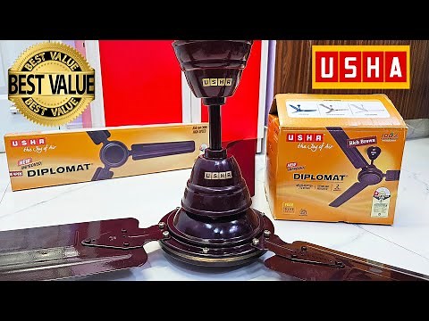Usha Diplomat Ceiling Fan 1200mm Unboxing Review And Installation