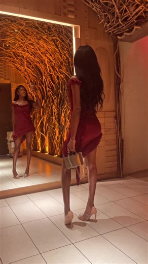 Stunning Dark Red Dress for Evening Wear