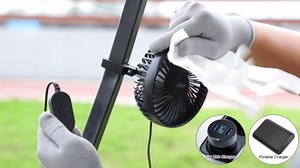 Roykaw Golf Cart Fan Portable USB Input for EZGO Club Car Yamaha, 3-Speed Settings, Low Noise, 2 Pcs