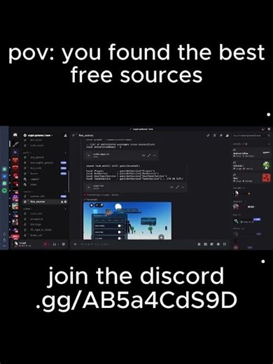 best free script sources in my discord #discord #scripting #cheating #memes #foryou #gaming