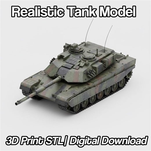 Realistic Tank Model | 3D Print Files | Digital Download STL - Etsy Canada