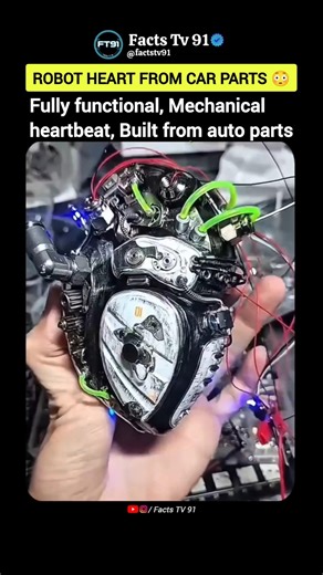 A Robotic Heart Made From Car Parts 🤖❤️