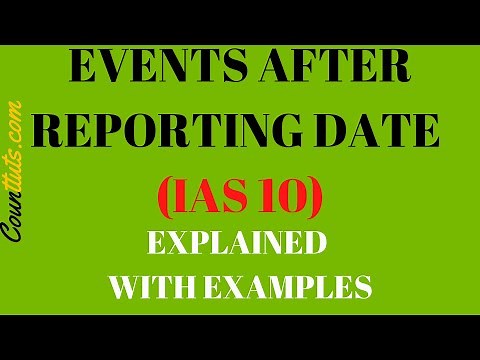 Events after the reporting period (IAS 10) | Explained with Examples