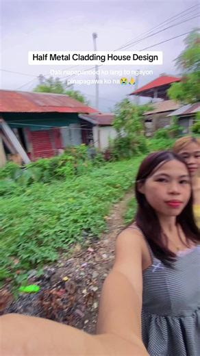 Half metal Cladding House Design❤🥰 #metalcladding #minihouse #simplehouse #house #fyp