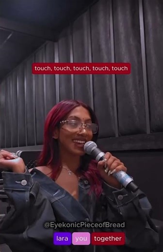 Singing with Lara Raj! ❤️ #eyekonicbread #singing #kpop #lara #katseye #plsdontflop #fyp #shorts