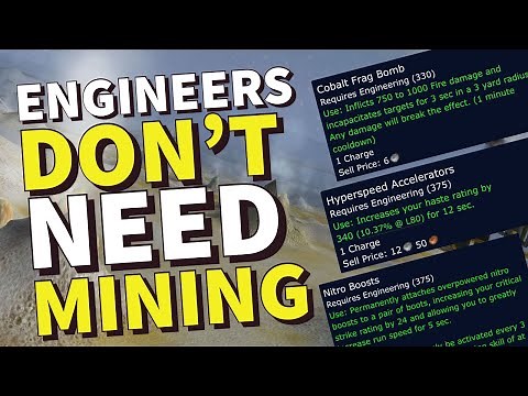 The important stuff from Engineering WITHOUT mining in WOTLK Classic