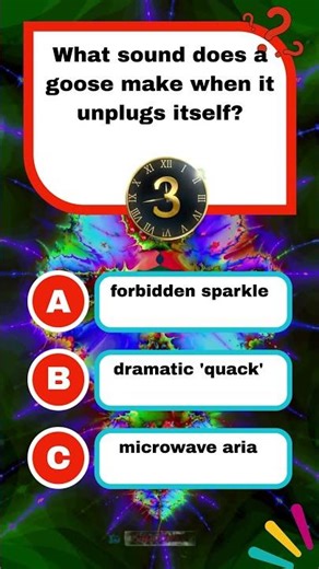 What sound does a goose make when it unplugs itself?