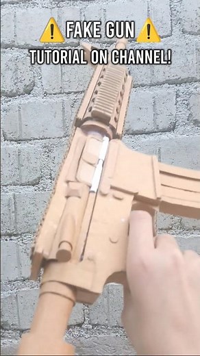Cardboard M4 CARBINE | Tutorial on channel! #cardboard #craft #m4carbine #cardboardgun #shorts