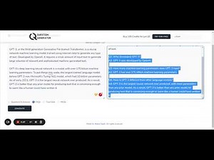 Generate Questions from given text using AI | GPT3 | QuestionGenerator
