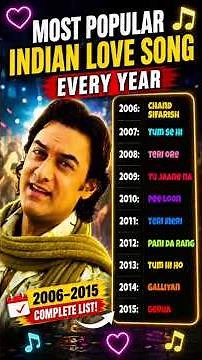 Most Popular Indian Love Song Every Year (2006–2015) ❤️🎶 | MusicTally | #shorts #lovesongs