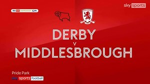Derby County 0-0 Middlesbrough: Goalless at Pride Park