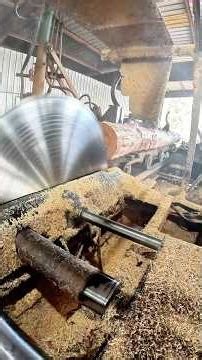 Just finished sawing a 20-foot southern yellow pine log into 10x10 beam with my 66” solid tooth saw