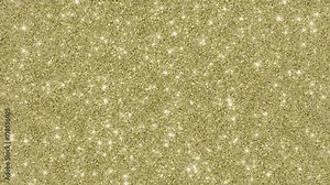 Bright gold shimmering glitter with sparkling texture background. Luxury golden stars sequins sparks, glittering glow particles foil. Seamless loop video background