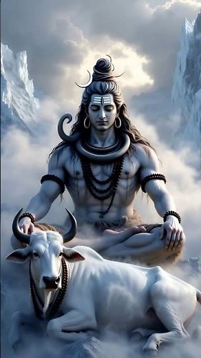 Divine Companions: Lord Shiva and Nandi 🙏 #Shorts