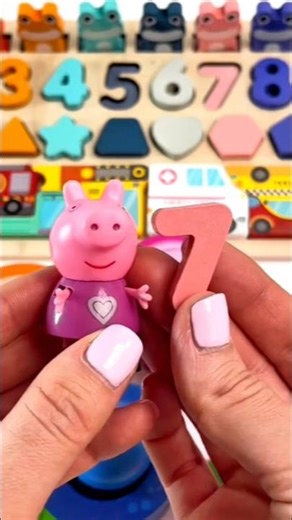 Learn Number 7 with a Wooden Puzzle Train 🚂 | Learn Colours & Counting for Toddlers