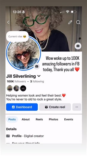 Wow this is so exciting, 100K very sweet followers on FB this morning. Thank you to everyone on both FB and Instagram that have made these two spaces so incredible. I wouldn’t be here having the best time without all of you. ❤️ Here’s to a fabulous 2026 🥂 | Jill Silverlining