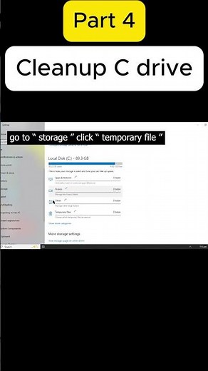 How to Clean C Drive in Windows 10 | Delete All Unwanted & Junk Files ( Part 4 )