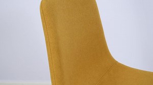 Elevens Yellow Fabric Upholstered Dining Side Chair (Set of 4) BINGO-YELLOW-4