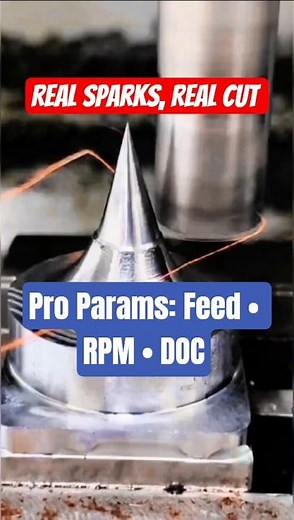 CNC Spiral Toolpath: Perfect Cone, Real Time Sparks