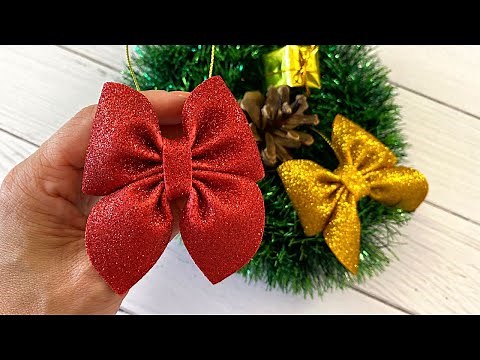 Cómo hacer un lazo navideño foami