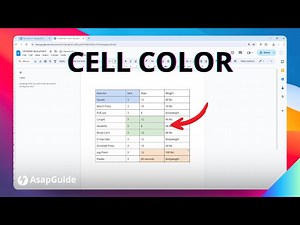 How To Fill a Table With Color in Google Docs