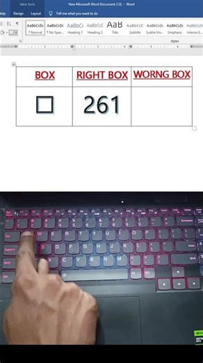 Box, Right Box & Wrong Box Symbol in MS Office word keyboard shortcuts#box #viral #usa #shortsvideo