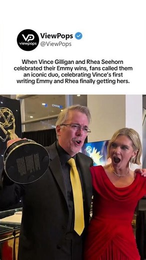Vince Gilligan & Rhea Seehorn’s historic Emmy wins have fans celebrating the iconic duo #rheaseehorn