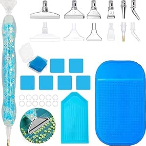 SENHAI 35 Pcs Diamond Art Paintings Pen Kits, 5D Diamond Art Paintings Accessories Tools Stainless & Plastic Tips Diamond Art Pens for DIY Painting Crafts Nail Art