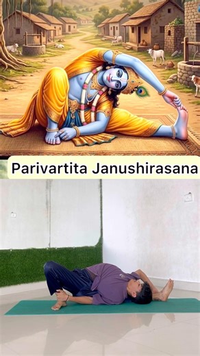Parivrtta Janushirshasana Deep Stretch 🧘‍♂️ | Spine Flexibility & Side Bend Flow #trendingshorts