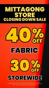 🚨 CLOSING DOWN SALES: MITTAGONG, BENDIGO & HAMILTON 🚨 We're shutting the doors and EVERYTHING MUST GO! 🧵 40% OFF FABRIC 🛍 30% OFF STOREWIDE Yes… you read that right. It’s your FINAL CHANCE to score unbeatable deals before these stores say goodbye. Stock won’t last – RUSH IN NOW! 🏃‍♀️💨 📍 Visit your nearest closing store & grab those bargains before they’re gone! #LincraftSale #StoreClosing #FinalDays #Mittagong #Bendigo #Hamilton #CraftClearance #MoreThanJustCrafts | Lincraft
