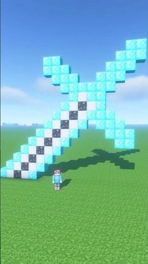 Build This EASY Diamond Sword Statue in Minecraft ⚔️🔥